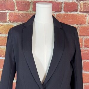 Old Navy Women's Small Black Blazer Jacket Stretch Ponte Classic‎ Career EUC